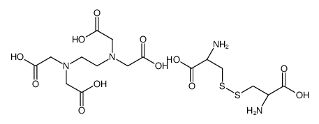 (2R)-2-amino-3-[(2-amino-2-carboxyethyl)disulfanyl]propanoic acid,2-[2-[bis(carboxymethyl)amino]ethyl-(carboxymethyl)amino]acetic acid Structure