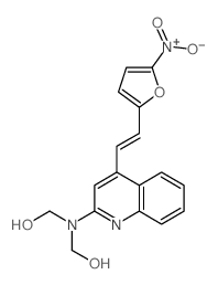 ((4-(2-(5-Nitro-2-furyl)vinyl)-2-quinolyl)imino)dimethanol结构式