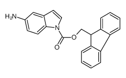 9H-fluoren-9-ylmethyl 5-aminoindole-1-carboxylate Structure