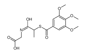 N-[1-oxo-2-[(3,4,5-trimethoxybenzoyl)thio]propyl]glycine结构式