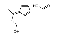 acetic acid,3-cyclopenta-2,4-dien-1-ylidenebutan-1-ol结构式