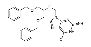 9-[1,3-bis(phenylmethoxy)propan-2-yloxymethyl]-6-chloropurin-2-amine Structure