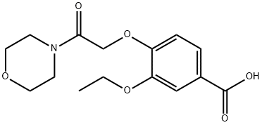 3-ethoxy-4-(2-morpholin-4-yl-2-oxoethoxy)benzoic acid structure