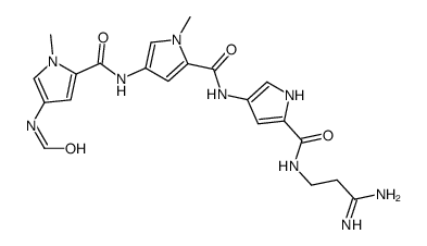 N-[5-[[5-[(3-amino-3-iminopropyl)carbamoyl]-1H-pyrrol-3-yl]carbamoyl]-1-methylpyrrol-3-yl]-4-formamido-1-methylpyrrole-2-carboxamide Structure