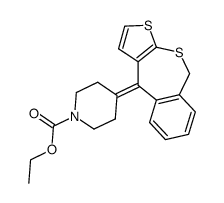 4-(1-ethoxycarbonyl-4-piperidylidene)-4,9-dihydrothieno(2,3-c)-2-benzothiepin Structure