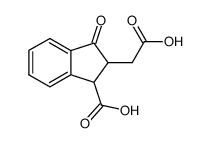 (1-carboxy-3-oxo-indan-2-yl)-acetic acid结构式
