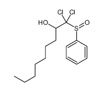 1-(benzenesulfinyl)-1,1-dichlorononan-2-ol结构式