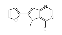 4-chloro-6-(furan-2-yl)-5-methylpyrrolo[3,2-d]pyrimidine Structure