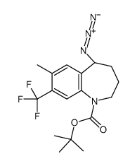 1H-1-Benzazepine-1-carboxylic acid, 5-azido-2,3,4,5-tetrahydro-7-Methyl-8-(trifluoromethyl)-, 1,1-dimethylethyl ester, (5S)-结构式