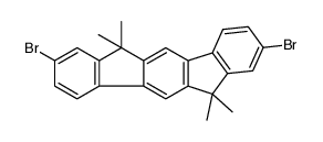 2,8-dibromo-6,6,12,12-tetramethylindeno[1,2-b]fluorene结构式
