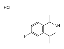 6-fluoro-1,4-dimethyl-1,2,3,4-tetrahydroisoquinoline,hydrochloride结构式