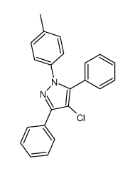 4-Chloro-3,5-diphenyl-1-p-tolyl-1H-pyrazole Structure