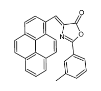 2-(3-methylphenyl)-4-(pyren-1-ylmethylidene)-1,3-oxazol-5-one Structure