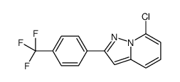 7-Chloro-2-(4-(trifluoromethyl)phenyl)pyrazolo[1,5-a]pyridine structure