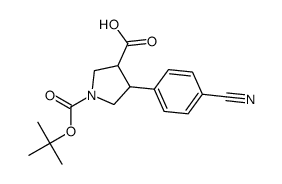 1-(tert-butoxycarbonyl)-4-(4-cyanophenyl)pyrrolidine-3-carboxylic acid picture