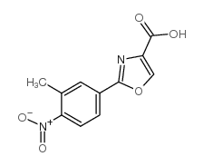 2-(3-METHYL-4-NITRO-PHENYL)-OXAZOLE-4-CARBOXYLIC ACID Structure