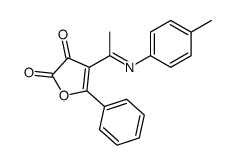 4-[C-methyl-N-(4-methylphenyl)carbonimidoyl]-5-phenylfuran-2,3-dione结构式