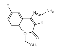 ethyl 2-amino-4-(2,5-difluoro)phenyl thiazole-5-carboxylate结构式