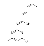 N-(4-chloro-6-methylpyrimidin-2-yl)hexa-2,4-dienamide Structure