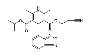 3,5-Pyridinedicarboxylic acid, 4-(2,1,3-benzoxadiazol-4-yl)-1,4-dihydro-2,6-dimethyl-, 3-(2-cyanoethyl) 5-(1-methylethyl) ester结构式