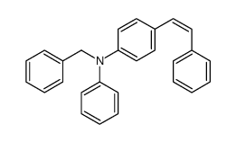 N-benzyl-N-phenyl-4-(2-phenylethenyl)aniline Structure