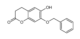 6-hydroxy-7-phenylmethoxy-3,4-dihydrochromen-2-one Structure