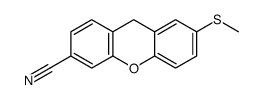 7-methylsulfanyl-9H-xanthene-3-carbonitrile结构式