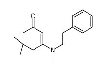 5,5-dimethyl-3-[methyl(2-phenylethyl)amino]cyclohex-2-en-1-one结构式