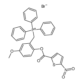 [5-Methoxy-2-(5-nitro-thiophene-2-carbonyloxy)-benzyl]-triphenyl-phosphonium; bromide结构式