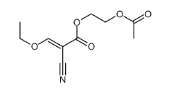 2-acetyloxyethyl 2-cyano-3-ethoxyprop-2-enoate Structure
