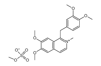 6,7-dimethoxy-2-methyl-1-veratryl-isoquinolinium, methyl sulfate结构式