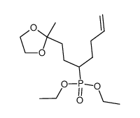 diethyl (1-(2-methyl-1,3-dioxolan-2-yl)hept-6-en-3-yl)phosphonate Structure