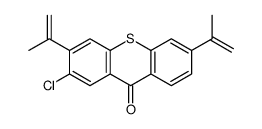 2-chloro-3,6-bis(prop-1-en-2-yl)thioxanthen-9-one结构式