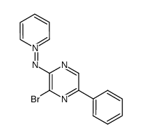 N-[(3-bromo-5-phenyl)pyrazin-2-yl]pyridinium aminide结构式