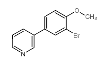 3-(3-溴-4-甲氧基苯基)吡啶结构式