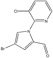 4-bromo-1-(3-chloropyridin-2-yl)-1H-pyrrole-2-carbaldehyde结构式