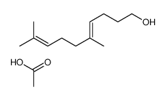 acetic acid,5,9-dimethyldeca-4,8-dien-1-ol Structure