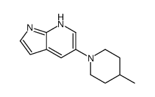 5-(4-methylpiperidin-1-yl)-1H-pyrrolo[2,3-b]pyridine结构式
