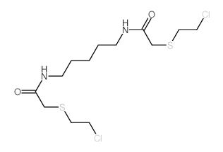 2-(2-chloroethylsulfanyl)-N-[5-[[2-(2-chloroethylsulfanyl)acetyl]amino]pentyl]acetamide结构式