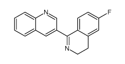 3-(6-fluoro-3,4-dihydroisoquinolin-1-yl)quinoline结构式