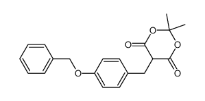 5-(4-(benzyloxy)benzyl)-2,2-dimethyl-1,3-dioxane-4,6-dione结构式