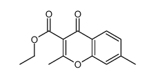 Ethyl 2,7-dimethyl-4-oxo-4H-chroMene-3-carboxylate结构式