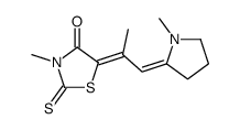 3-methyl-5-[1-methyl-2-(1-methylpyrrolidin-2-ylidene)ethylidene]rhodanine structure