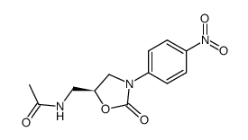 (S)-N-<<3-(4-nitrophenyl)-2-oxo-5-oxazolidinyl>methyl>acetamide结构式