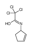 2,2,2-trichloro-N-cyclopent-2-en-1-ylacetamide结构式
