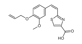 2-[(E)-2-(3-methoxy-4-prop-2-enoxyphenyl)ethenyl]-1,3-thiazole-4-carboxylic acid结构式