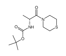 Boc-D-alanine thiomorpholine amide结构式