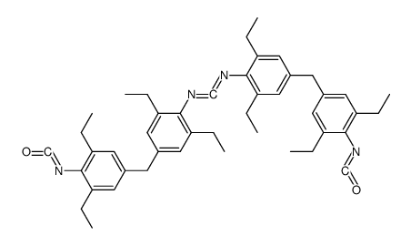 Di-<2,6-diethyl-4-(3,5-diethyl-4-isocyanatobenzyl)-phenyl>-carbodiimid结构式