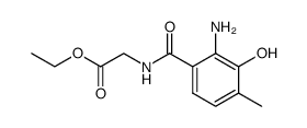 N-<2-Amino-3-hydroxy-4-methyl-benzoyl>-glycin-ethylester结构式