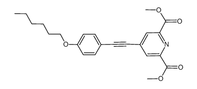 dimethyl 4-((4-hexyloxyphenyl)ethynyl)pyridine-2,6-dicarboxylate结构式